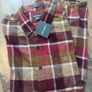 Eddie Bauer men's flannel shirt, tall large, NWT
